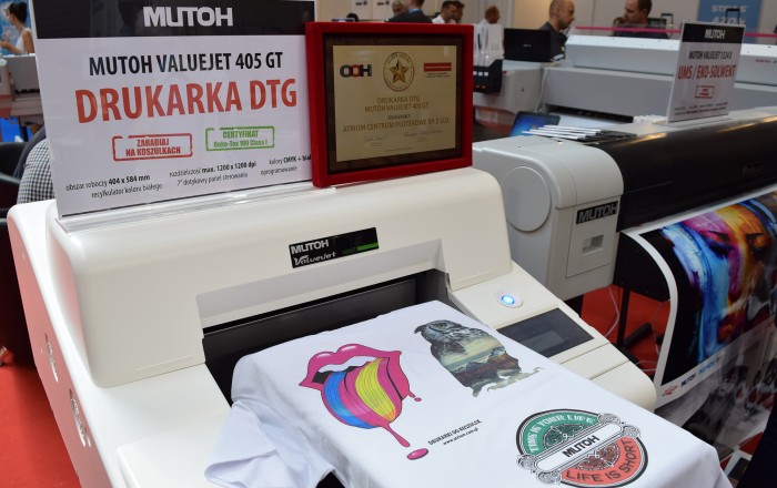 Drukarka DTG firmy Mutoh nagrodzona Złotym Medalem Festiwalu Druku